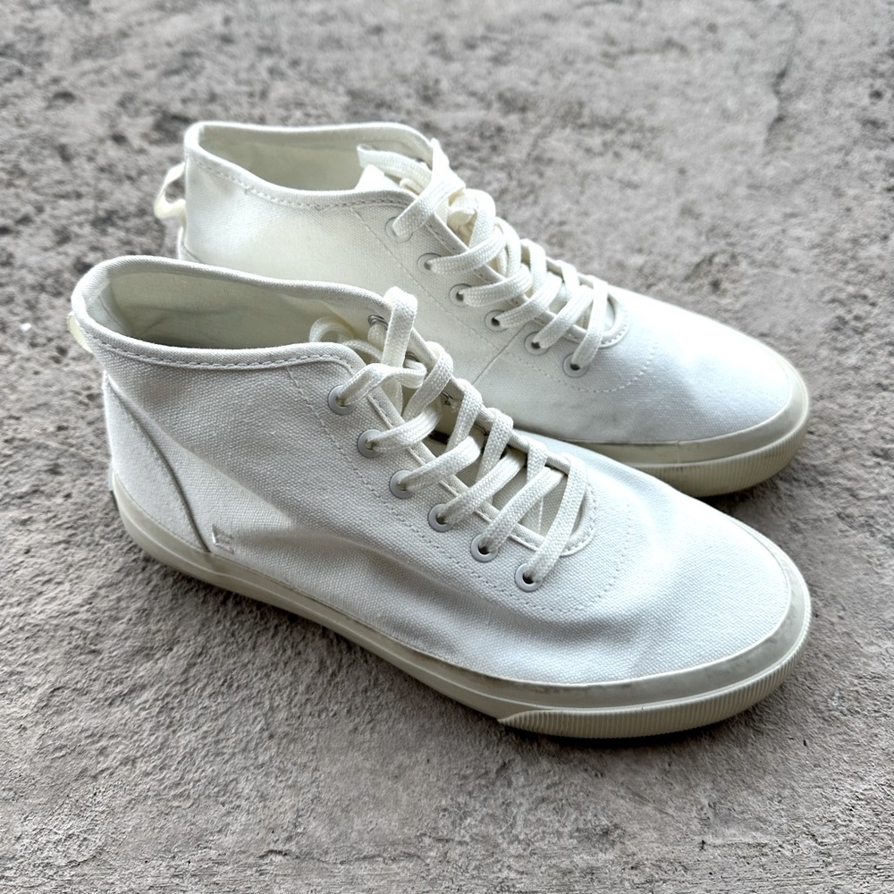 Everlane Forever High Top Sneaker - Ecru - 7.5